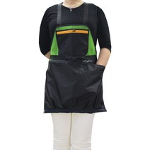 다솜라이프 매쉬수확앞치마 앞치마, 검정, 1개
