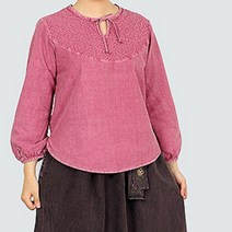 [바보사랑] 2697 여성 순면20수 리본 끈 블라우스 4color[조선클로젯], 색상:회색 / 사이즈:중(77), 상세 설명 참조