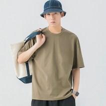 WOODSOON 반팔 티셔츠 소년 봄 여름 트렌드 라운드 넥 탑 루즈 캐주얼 솔리드 컬러 올 매치 바닥 셔츠 모노타임 헤이즐모드 럭키슈에뜨 맥커스 허그본