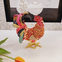 시떼몰 재물복 황금 장닭 암닭 수탉 닭 장식품 풍수소품(칠보 닭 중에서 사이즈 큰거예요), 장닭(레드색)