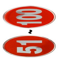 에폭시번호판 레드 1P 62MM 도어사인 락커번호스티커, 58