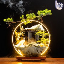 인테리어 실내 인공 폭포 미니 가습기 천연 가정용 분수대 소형 행운의, 옵션23