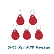 5/10PCS FUID 한 번만 키 13.56Mhz 스마트 칩 태그 재기록 배지 NFC 변경 복사기 매직 Gen3 ISO14443 카드, [04] 5PCS-UIDK-RED