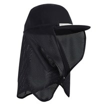 브린코 자외선차단 골프 얼굴 햇빛가리개 뒷목가리개, 블랙