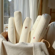 베베누보 순면 누빔 자수 아기 바디필로우 롱쿠션, 순면 자수 바디필로우, 미니베어
