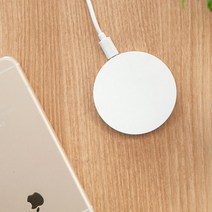 프리스비M 무선충전기 기업판촉물 홍보물품 제작, 1개, 화이트