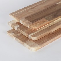 내맘대로자른나무 아카시아 원목 상판 400mm x 600mm, 2면라운딩