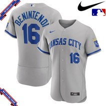 나이키 MLB 앤드류 베닌텐디 캔자스시티 로열스 2022 로드 어센틱 플레이어 저지 그레이 895059