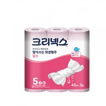 크리넥스 빨아쓰는 위생행주 핑크, 3개, 45매입