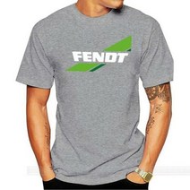 Fendt 농업 트랙터 남성 클래식 티셔츠 코튼 여름 패션 유로 사이즈, grey