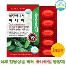 바나바 혈당건강 코로졸산 코로솔산 크로졸산 영양제 식후 혈당상승 억제 바나바잎 추출분말 혈당관리 식약처인정 1000mgX60정