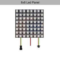 개별 주소 지정 가능 패널 라이트 WS2812B RGB LED 디지털 플렉시블 8x8 16x16 픽셀 모듈 매트릭스 스, 01 8x8 Led Panel