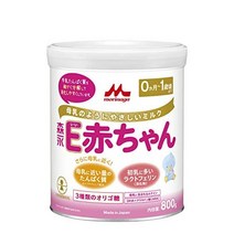 노 브랜드 모리나가 E아기 대통 800g [0개월~1세 신생아 분유] 락토페린 3종류의 올리고당, 1개
