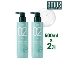 아모스 프로페셔널 녹차실감 촉촉한타입 수분보습력 강화샴푸 500ml 1+1