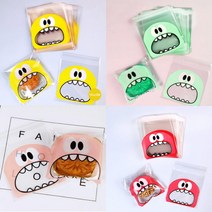 투명 선물 포장 비닐 (14x17cm) 대형100P 쿠키 간식포장 비닐포장지 OPP봉투 어린이집 유치원, ◐옐로우★⊙