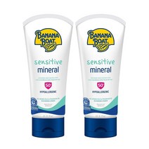 Banana Boat 미네랄 리프 프렌들리 저자극성 예민한피부용 선크림로션SPF50 바나나향 177ml 2개 1세트