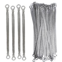 편조선 편조 케이블 구리 피복 접지선 본딩 트레이 전도성 와이어 접지 범퍼, 4 구리피복 내경8mm길이20cm100개