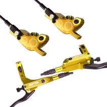 유압실린더 ztto m840 cnc 알루미늄 합금 자전거 4 피스톤 디스크 브레이크 키트 산악 도로 자전거 전면 후면 오일 디스크 브레이크 키트 패드, 금-아