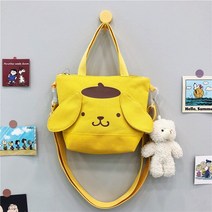 쿠로미 시나모롤 캔버스 가방 어린이 소풍 가방 크로스백 귀여운 캐릭터 보조가방