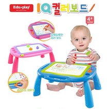 IQ 2살 유아용 그림책상 컬러보드테이블 미술교구 4세, 핑크