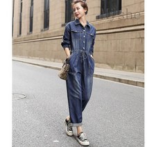 [Myshe]패션 슬림 바지 여성 가을 데님 점프슈트 Myshe qxz1208YClt10