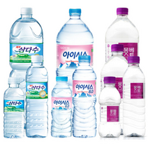 생수 17종 골라담기(롯데 아이시스 동원샘물 몽베스트 제주삼다수200ml~2L), 청평크리스탈(2lx6EA)