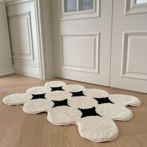 안녕공방 다이아몬드 러그 워셔블 물세탁 카페트 거실 원룸 비정형