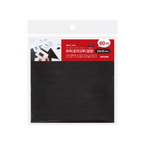 자석(조각고무/검정) 0633 스티커자석 25x15 (mm) 60개입, 5개