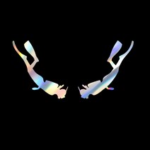 016 포인트 남자다이버 튜닝스티커 (M사이즈)2개1세트, 홀로그램