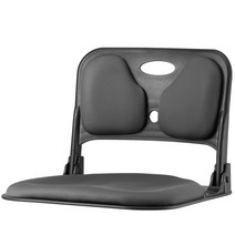 청심의자 폴더백 듀얼 좌식의자 블랙바디 메쉬원단, 올블랙