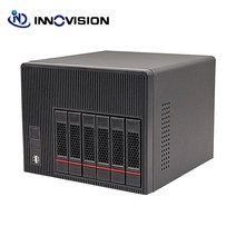 우수한 데스크탑 6 베이 NAS 서버 전면 2 x USB3.0 8th 9th i3 i5 i7 펜티엄 프로세서 DDR4 메모리 NVMe SSD 슬롯 GBe LANS, [02] G5400 4GRAM 128G