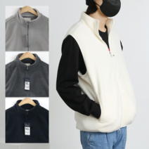 옴므오브제 남자 양털 후리스 조끼 베스트 ZIP1022