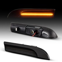 자동차 LED전구 방향지시등 표시등 2X 다이나믹 앰버 LED 사이드 마커 라이트 턴 시그널 깜빡이 표시등 포, 한개옵션1, 01 Dynamic Smoked Case
