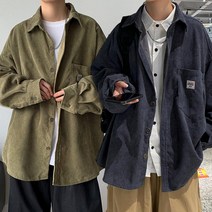 스트릿 캐주얼 남성 포켓 코듀로이 셔츠 사회초년생선물 댄디스타일 봄가을코디 OOTD 데님룩 환절기패션
