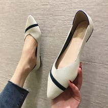 0 호피무늬 뾰족플랫플랫 통기성니트 선녀 여자로퍼