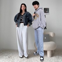 디센도 남녀공용 와이드 조거팬츠 쭈리 롱 밴딩 팬츠 남자 트레이닝 츄리닝