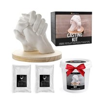 커플을 위한 완벽한 핸드 캐스팅 키트 - 여성용 성인용 DIY 알긴산염 몰딩 파우더가 있는 주조 결혼 선물 몰드 커플 Zenacolor