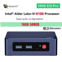 Beelink-Mini S GK 미니 인텔 셀러론 J4125/N5095 S12 N95/N100 PC 윈도우즈 11 8GB 128GB WIFI5 게이머 컴퓨터 VS GK3V Pro, CHINA, AU, N100 16GB 500GB