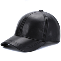 리얼 가죽 모자 남성 캐주얼 캡 모자 패션 속 청 아빠 노인 양가죽 스틱