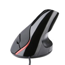 버티컬 마우스 인체공학적 수직 USB 유선 오른손 컴퓨터 게이밍 라인 길이 광학 노트북 PC용 게이머, 없음, 1.Black