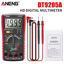 디지털멀티미터 ANENG-DT9205A 멀티미터 디지털 신제품 HD True RMS 자동 AC/DC 전압 전류 테스터 옴 커패, 02 DT9205A Red