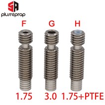 3D프린터부품 V6 스로트 히트 브레이크 보우덴/웨이드 PTFE 핫 엔드 J-헤드 M7 * M6 22mm 1.75/3mm 필라멘, 02 Type A polished