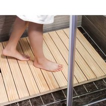 욕실발매트 문주문제작 샤워실 논슬립우드 신발깔창 화장실 방부목재 바닥 욕실매트 방수 물흡수 발매트, C05-55x55cm, T02-AAA뉴질랜드 소나무 친환경 나무를 솔질 왁스오