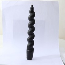 긴나선형 기둥 촛불 트위스트 Sented 스틱 세라믹 스탠드 유리 Tealight 캔들 홀더 도매 양초, 08 Black