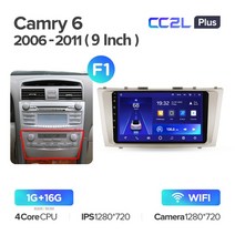 내비게이션 호환TEYES CC2L Plus For Toyota Camry 6 XV 40 50 2006 - 2011 차량용 라디오 멀티미디어 비디, 01 Camry9.0 CC2Lp16-F1