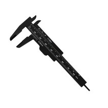 폭 측정기 전자 디지털 캘리퍼스 탄소 섬유 버니어 캘리퍼스 게이지 마이크로미터 디지털, 80mm 블랙