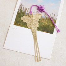 박씨상방 전통 금속 책갈피 대 GOOD 북마크 외국인 홈스테이 선물, 1개, 나비비녀