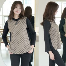 T56484 포근 목셔링리본 블라우스/엄마옷/마담의류