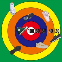 메리팡 신발양궁 신발던지기 과녁판 다양한 사이즈 색상, 1.8m, 점수디자인, D-TYPE
