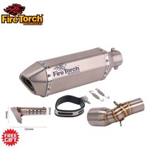 CFMoto 400GT 650GT 용 슬립온 오토바이 배기 탈출 전체 시스템 수정 촉매 삭제 제거기 머플러로 강화, [11] H, 11 H